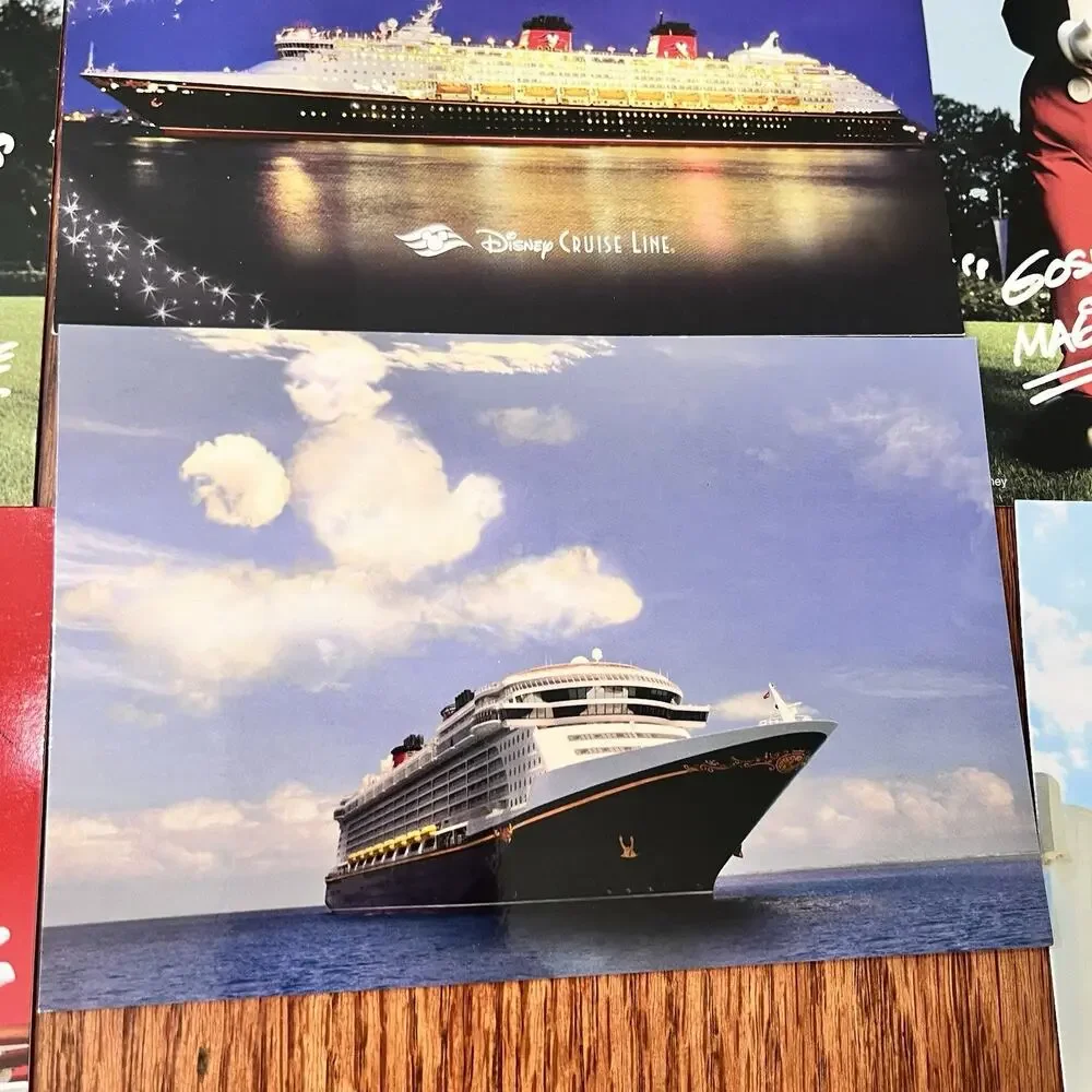 Lot of 6 Disney Cruise Line Traveling Post Cards Mickey Minnie Mouse DCL